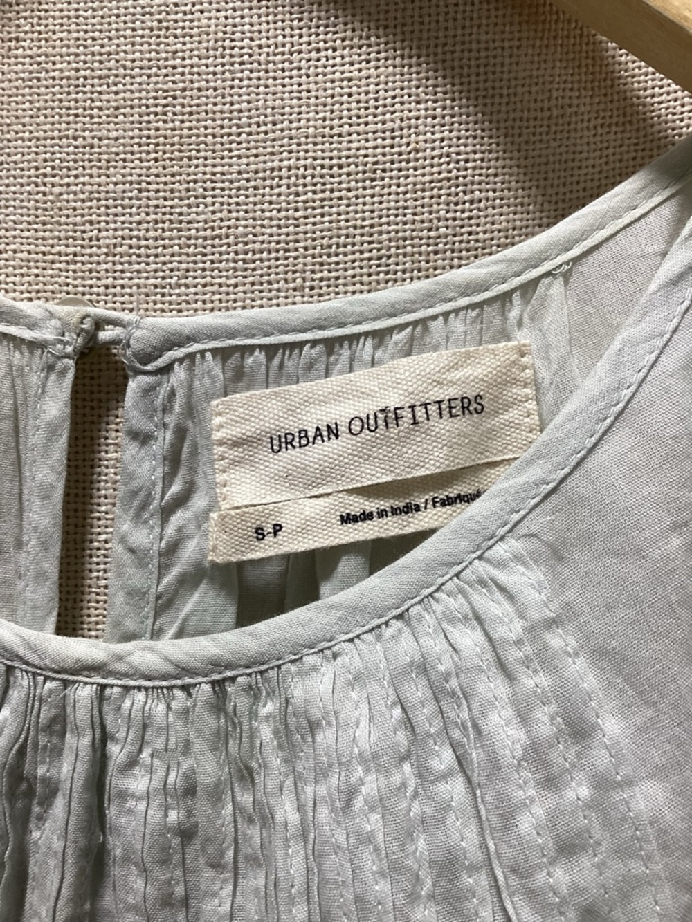 Urban Outfitters Light Blue Tiered Mini Dress | Pintuck Front | Size Small - Picture 4 of 8